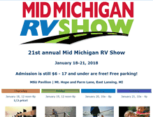 Tablet Screenshot of lansingrvshow.com